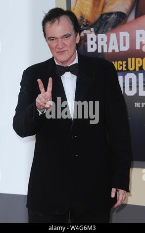 Los Angeles, CA, USA. 22. Juli, 2019. Quentin Tarantino in der Ankunftshalle für EINMAL. IN HOLLYWOOD Premiere, TCL Chinese Theatre (ehemals Grauman's), Los Angeles, CA 22. Juli 2019. Credit: Elizabeth Goodenough/Everett Collection/Alamy leben Nachrichten Stockfoto