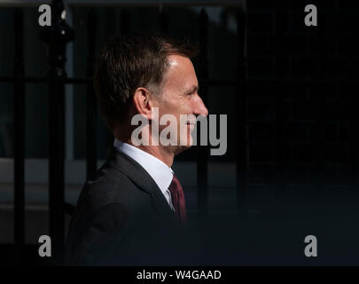 Downing Street, London, UK. 23. Juli 2019. Minister der Regierung kommen in Downing Street für abschließende Kabinettssitzung vor Boris Johnson als neue PM angekündigt wird. Jeremy Hunt, Staatssekretär für auswärtige Angelegenheiten und Commonwealth-Fragen, ankommen. Credit: Malcolm Park/Alamy Leben Nachrichten. Stockfoto