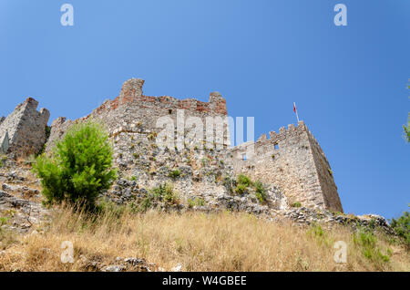 Die Burg von Alanya in Antalya/Türkei Stockfoto