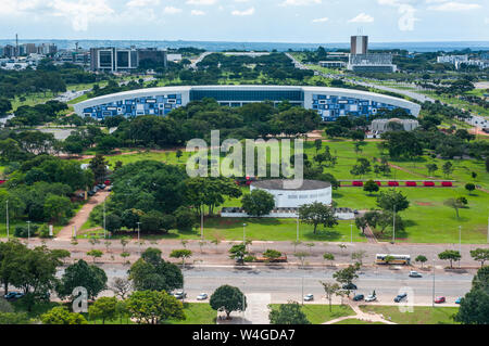 Blick vom Fernsehturm über Brasilia, Brasilien Stockfoto