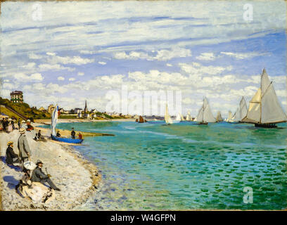 Claude Monet, Regatta in Sainte-Adresse, Landschaftsmalerei, 1867 Stockfoto