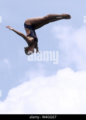 Gwangju, Südkorea. 23. Juli, 2019. Juli 23, 2019 - Gwangju, Süden Korea-Rhiannan Iffland von Australien Aktion während des 18 FINA Wm 2019 Gwangju Highdiving Frauen an der Universität Chosun Highdiving Veranstaltungsort in Gwangju, Südkorea. Credit: Gwangju 2019 Organisationskomitee/ZUMA Draht/Alamy leben Nachrichten Stockfoto