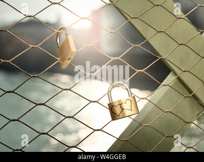 Österreich, Tirol, goldenen Liebe schloss mit Herz Stockfoto