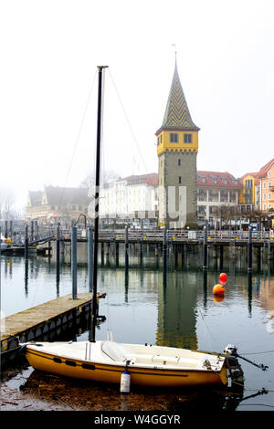 Hafen von Lindau, Bodensee, Deutschland Stockfoto