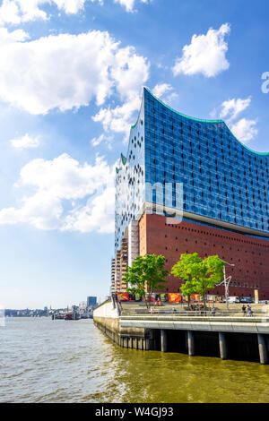 Blick auf die Elbphilharmonie, Hamburg, Deutschland Stockfoto