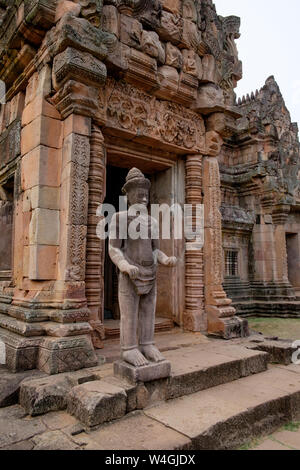 Thailand, Provinz Buri Ram, Khmer Tempel, Prasat Phanom Rung, Tempel und Skulpturen Stockfoto