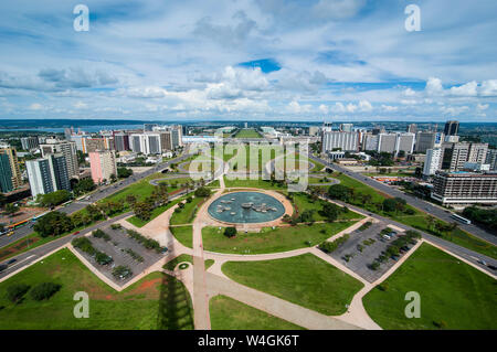 Blick vom Fernsehturm über Brasilia, Brasilien Stockfoto