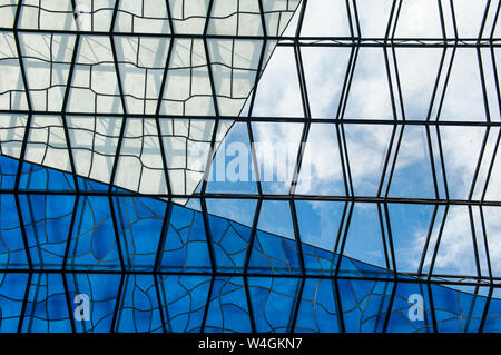 Glasfenster in der Kathedrale von Brasilia, Brasilien Stockfoto