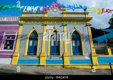 Bunte Kolonialarchitektur in Olinda, Pernambuco, Brasilien Stockfoto