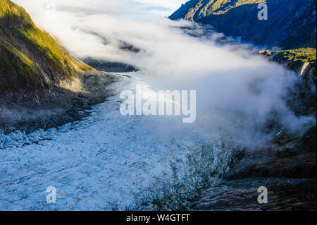 Luftaufnahme von Fox Glacier, South Island, Neuseeland Stockfoto