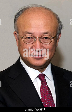 Yukiya Amano - * 09,05.1947 -18.07. 2019: Japanische Diplomat, Generaldirektor der Internationalen Atomenergie-Organisation IAEO von 2009 bis 2019 - Japan. Stockfoto