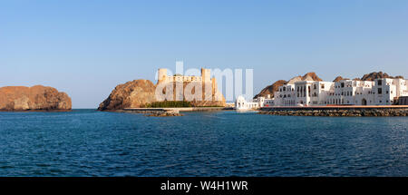 Forts Jalali, Sultan's Palace, Regierungsviertel, Muscat, Oman Stockfoto