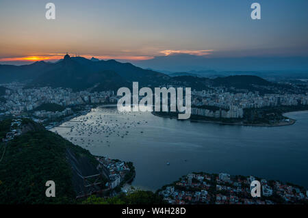 Blick vom Zuckerhut, Rio de Janeiro, Brasilien Stockfoto