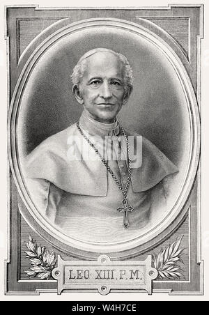 Leo XIII., Papst von 1878 - 1903 Stockfoto