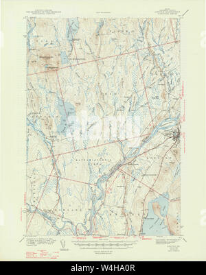 Maine USGS Historische Karte Lincoln 306640 1942 62.500 Wiederherstellung Stockfoto