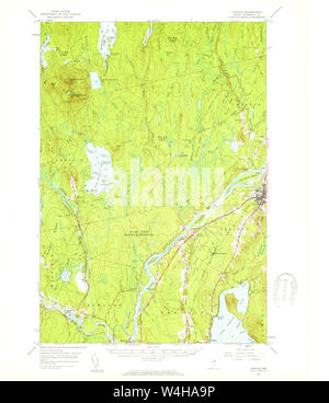 Maine USGS Historische Karte Lincoln 460560 1957 62.500 Wiederherstellung Stockfoto