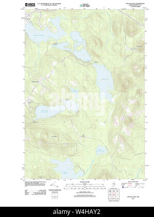 Maine USGS Historische Karte Lincoln Osten 20110902 TM Wiederherstellung Stockfoto