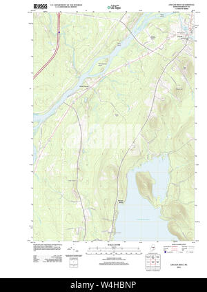 Maine USGS Historische Karte Lincoln West 20110902 TM Wiederherstellung Stockfoto