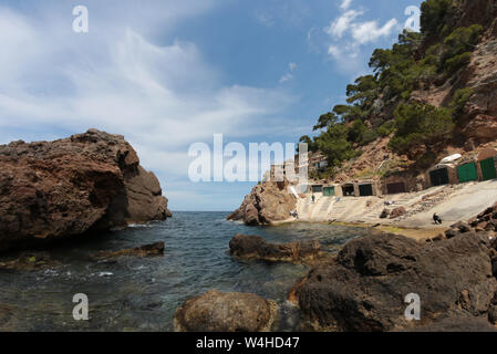 Es Caló S'Estaca, Naturpark der Sierra de Tramuntana, Valldemossa, Mallorca, Balearen Inseln Spanien Stockfoto