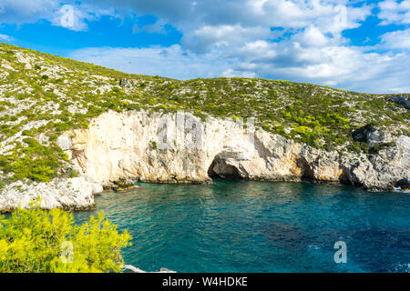 Griechenland, Zakynthos, Schnorcheln Paradise von Höhlen und Porto Limnionas Bay Stockfoto