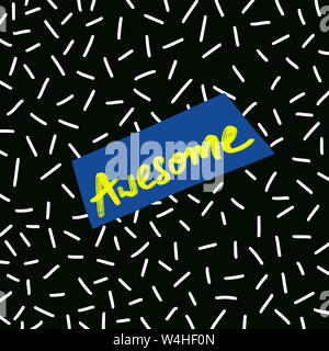 Super Hand gezeichnet Schriftzug, Jungen Positive Hand schriftliche Angebot. Inspirierende moderne Kalligraphie. Typografie für Social Media Content, blog, Poster Stockfoto