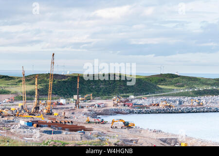 Hafen Aberdeen expansion Project (AHEP) Bauarbeiten am 22. Juli 2019 Stockfoto