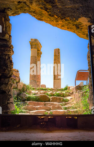 Tempel des Herkules in der Zitadelle von Amman in Amman, Jordanien. Stockfoto