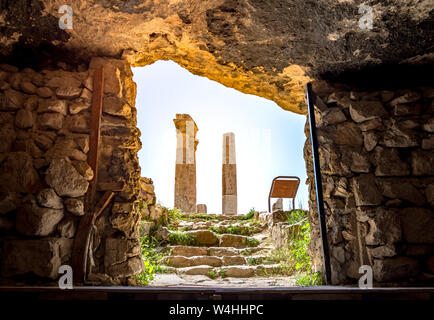 Tempel des Herkules in der Zitadelle von Amman in Amman, Jordanien. Stockfoto