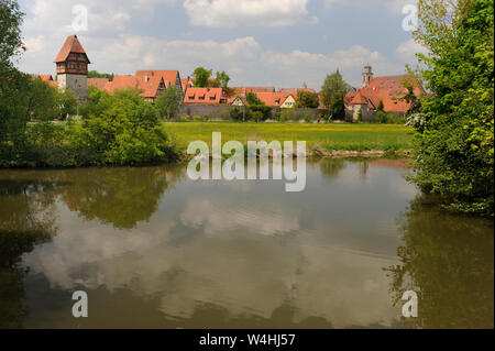 Mittelalterliche Altstadt Dinkelsbühl in Bayern, Deutschland Stockfoto