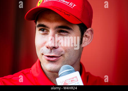 Circuit de Catalunya, Barcelona, Spanien. 23. Juli, 2019. Der Prolog FIA World Endurance Championship; Portrait von Miguel Molina (ESP) Der Af Corse Team in der Boxengasse Quelle: Aktion plus Sport/Alamy leben Nachrichten Stockfoto