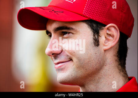 Circuit de Catalunya, Barcelona, Spanien. 23. Juli, 2019. Der Prolog FIA World Endurance Championship; Portrait von Miguel Molina (ESP) Der Af Corse Team in der Boxengasse Quelle: Aktion plus Sport/Alamy leben Nachrichten Stockfoto