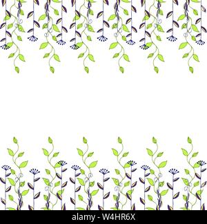 Im Frühling oder im Sommer blumen Grußkarte. Stock Vektor