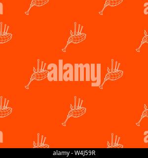 Dudelsack Muster Vector Orange Stock Vektor