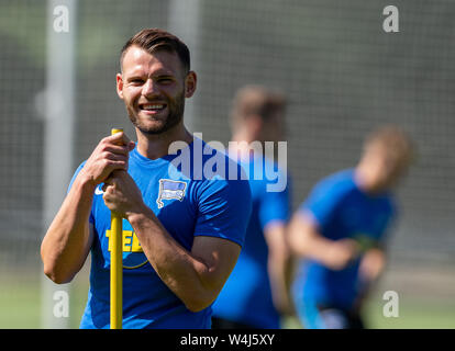 Berlin, Deutschland. 23. Juli, 2019. Eduard Löwen wartet auf den Beginn der Fortbildung: Soeren Stache/dpa/Alamy leben Nachrichten Stockfoto