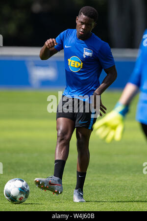 Berlin, Deutschland. 23. Juli, 2019. Daishawn Redan spielt den Ball. Credit: Soeren Stache/dpa/Alamy leben Nachrichten Stockfoto