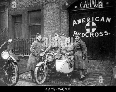 Das amerikanische Rote Kreuz in Großbritannien. Amerikanisches Rotes Kreuz 1918 Stockfoto