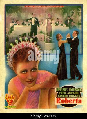 IRENE DUNNE FRED Astaire und Ginger Rogers in Roberta Direktor 1935 William A. Seiter lyrics Otto Harbach Musik Jerome Kern RKO Radio Pictures Stockfoto