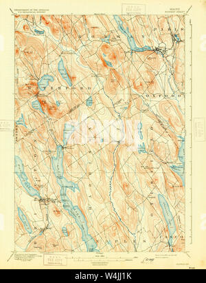 Maine USGS Historische Karte Norwegen 807593 1896 62.500 Wiederherstellung Stockfoto