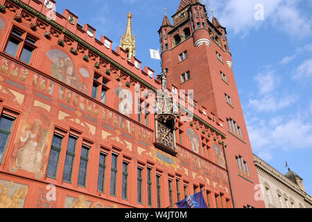 Einen Überblick über die Basler Rathaus, Schweiz Stockfoto