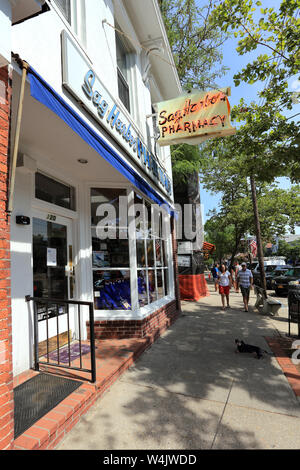 Main St. Dorf Sag Harbor Long Island New York Stockfoto
