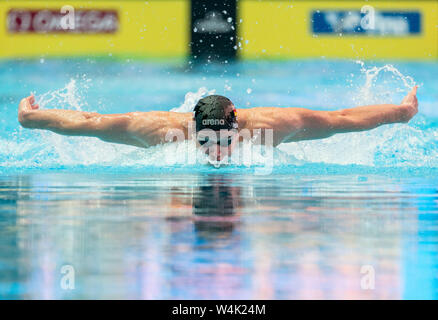 Gwangju, Südkorea. 24. Juli, 2019. Schwimm-WM: 200 meter, Männer, Vorlauf: Philip Heintz in Aktion. Quelle: Bernd Thissen/dpa/Alamy leben Nachrichten Stockfoto