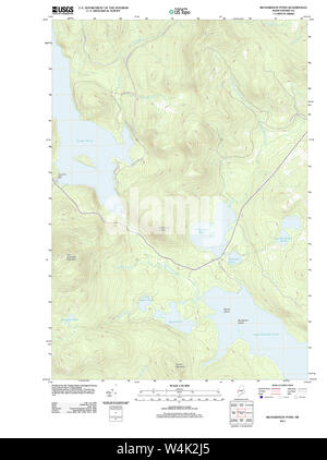 Maine USGS Historische Karte Richardson Teich 20110913 TM Wiederherstellung Stockfoto