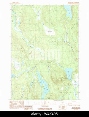 Maine USGS Historische Karte Round Lake 102927 1990 24000 Wiederherstellung Stockfoto