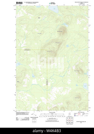 Maine USGS Historische Karte runden Berg 20110909 TM Wiederherstellung Stockfoto