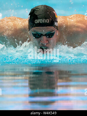 Gwangju, Südkorea. 24. Juli, 2019. Schwimm-WM: 200 meter, Männer, Vorlauf: Philip Heintz in Aktion. Quelle: Bernd Thissen/dpa/Alamy leben Nachrichten Stockfoto