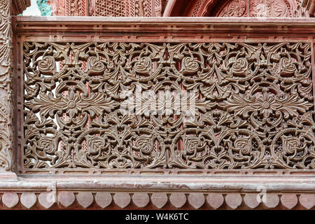 Detail der Rampuria Havelies in Bikaner. Rajasthan. Indien Stockfoto