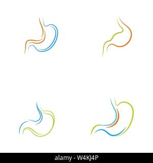 Magen pflege Icon Designs Konzept Vector Illustration Stock Vektor