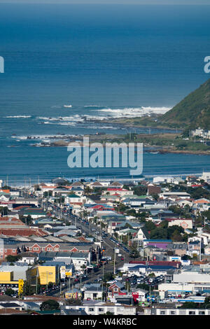 Luftaufnahme von Lyall Bay an der Südküste von Wellington, Neuseeland Stockfoto