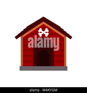 Hundehütte isoliert. kennel Vector Illustration. Haus für Hund Stock Vektor