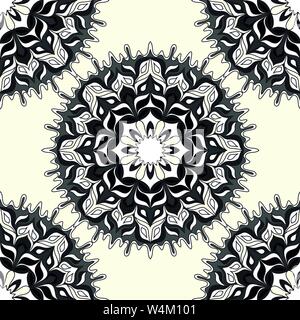 Ornament schöne nahtlose Muster mit Mandala. schönen Hintergrund Stock Vektor